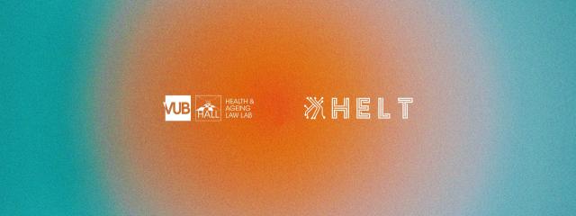 HELT Symposium 2026 Banner: VUB (Vrije Universiteit Brussel), HALL (Health & Ageing Law Lab), and HELT (Health, Ethics, Law and Technology)